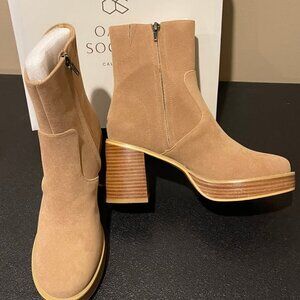 Women's Khaki Size 8 Alexandra Platform Ankle Boots (New in Box)